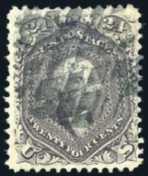 Price of US Stamp Scott Catalog 99: 24c 1869 Washington Grill. Harmer-Schau Auction Galleries, Aug 2011, Sale 90, Lot 1251