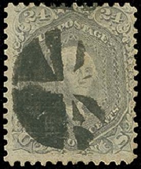 Values of US Stamps Scott Cat. 99 - 24c 1869 Washington Grill. H.R. Harmer, Oct 2014, Sale 3006, Lot 1151
