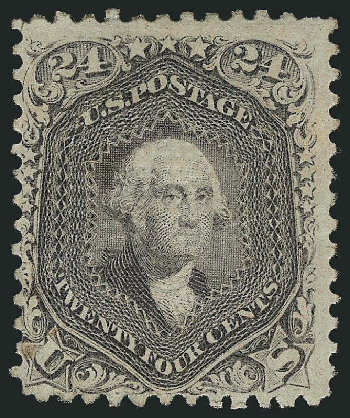 Value of US Stamp Scott Cat. # 99: 24c 1869 Washington Grill. Robert Siegel Auction Galleries, Apr 2015, Sale 1096, Lot 191