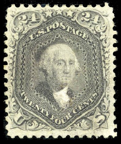 US Stamp Value Scott Cat. #99 - 1869 24c Washington Grill. Matthew Bennett International, Feb 2012, Sale 340, Lot 194
