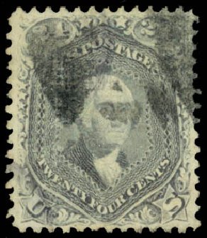 Cost of US Stamps Scott Catalogue # 99 - 24c 1869 Washington Grill. Daniel Kelleher Auctions, Sep 2014, Sale 655, Lot 244