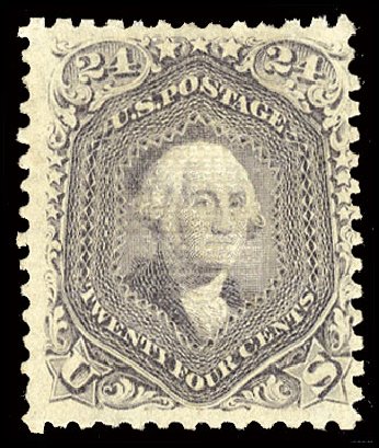 Costs of US Stamp Scott Catalog # 99: 1869 24c Washington Grill. Cherrystone Auctions, Jul 2013, Sale 201307, Lot 25