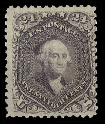 Value of US Stamps Scott Catalog #99: 24c 1869 Washington Grill. Cherrystone Auctions, Nov 2014, Sale 201411, Lot 22