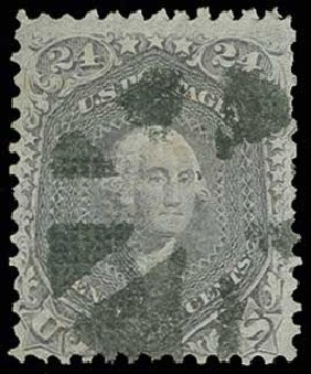 Value of US Stamps Scott Catalogue 99 - 24c 1869 Washington Grill. H.R. Harmer, Jun 2013, Sale 3003, Lot 1102