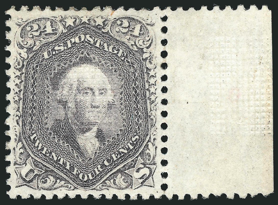 Values of US Stamp Scott # 99 - 1869 24c Washington Grill. Robert Siegel Auction Galleries, Jun 2011, Sale 1010, Lot 52