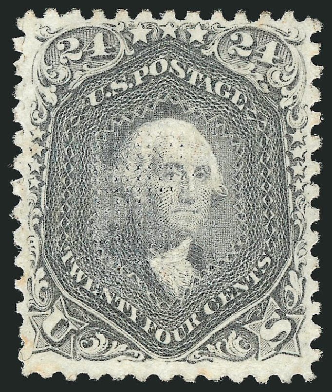US Stamp Prices Scott # 99: 24c 1869 Washington Grill. Robert Siegel Auction Galleries, Apr 2015, Sale 1096, Lot 192