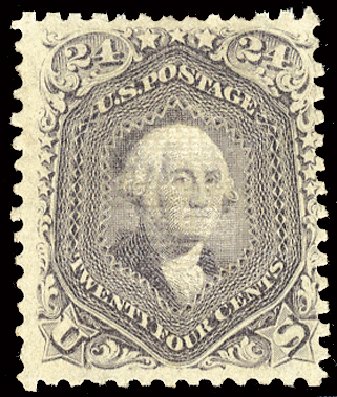 Price of US Stamp Scott # 99: 24c 1869 Washington Grill. Cherrystone Auctions, Feb 2011, Sale 201102, Lot 33