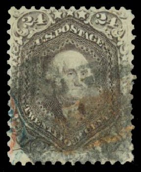 Price of US Stamp Scott Catalog #99: 24c 1869 Washington Grill. Daniel Kelleher Auctions, Sep 2013, Sale 639, Lot 383