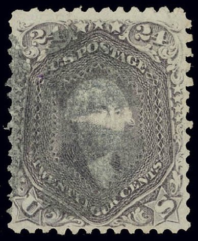 Prices of US Stamp Scott Cat. 99: 1869 24c Washington Grill. Daniel Kelleher Auctions, Feb 2013, Sale 634, Lot 86