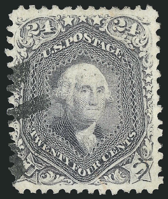 US Stamp Value Scott Catalogue #99 - 24c 1869 Washington Grill. Robert Siegel Auction Galleries, Oct 2011, Sale 1014, Lot 1256