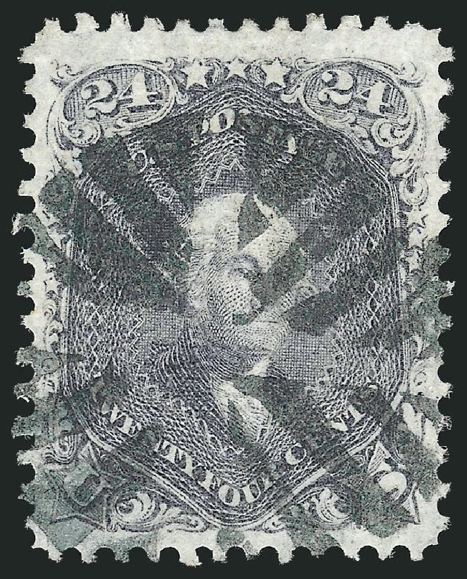 Values of US Stamp Scott 99 - 24c 1869 Washington Grill. Robert Siegel Auction Galleries, Dec 2013, Sale 1062, Lot 286