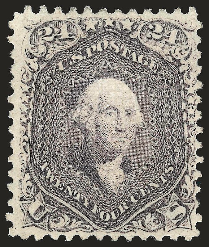 Costs of US Stamps Scott #99: 1869 24c Washington Grill. Robert Siegel Auction Galleries, Oct 2008, Sale 963, Lot 606