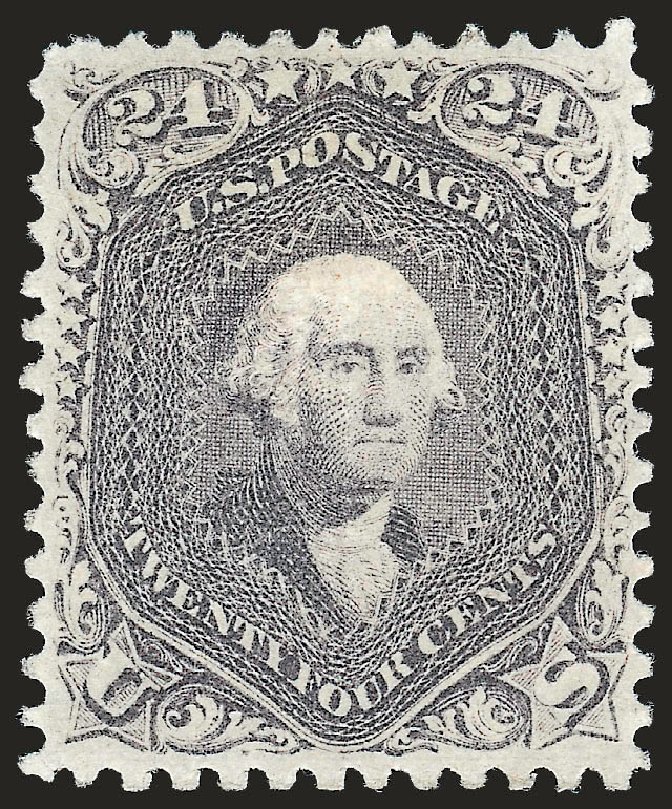 US Stamps Values Scott 99 - 24c 1869 Washington Grill. Robert Siegel Auction Galleries, Jun 2009, Sale 973, Lot 96