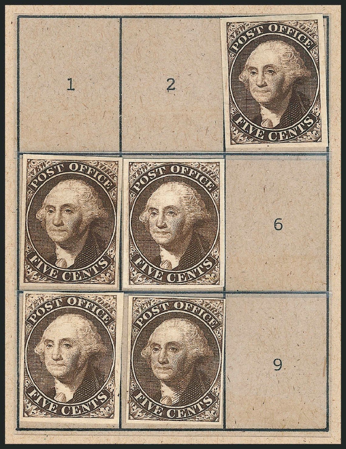 Costs of US Stamps Scott Catalog 9X1: 5c 1846 New York Postmasters Provisional. Robert Siegel Auction Galleries, Dec 2010, Sale 999, Lot 517