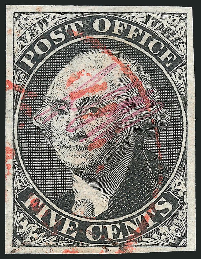 Value of US Stamp Scott # 9X1 - 1846 5c New York Postmasters Provisional. Robert Siegel Auction Galleries, Dec 2010, Sale 999, Lot 537