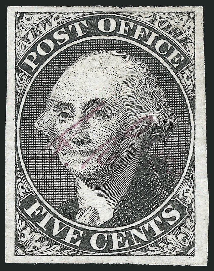 Cost of US Stamp Scott 9X1 - 5c 1846 New York Postmasters Provisional. Robert Siegel Auction Galleries, Dec 2010, Sale 999, Lot 557