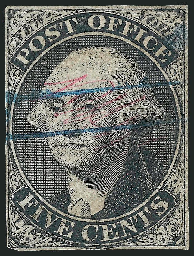 Prices of US Stamps Scott Catalog 9X1 - 1846 5c New York Postmasters Provisional. Robert Siegel Auction Galleries, Dec 2010, Sale 999, Lot 567
