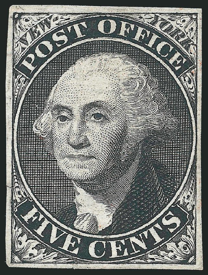 US Stamp Price Scott Cat. # 9X1: 1846 5c New York Postmasters Provisional. Robert Siegel Auction Galleries, Dec 2010, Sale 999, Lot 578