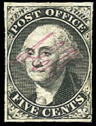 Costs of US Stamp Scott Cat. #9X1 - 5c 1846 New York Postmasters Provisional. Matthew Bennett International, Mar 2011, Sale 337, Lot 2419