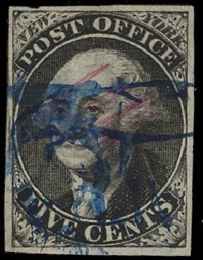 Value of US Stamp Scott # 9X1: 5c 1846 New York Postmasters Provisional. Daniel Kelleher Auctions, Jun 2012, Sale 630, Lot 1189