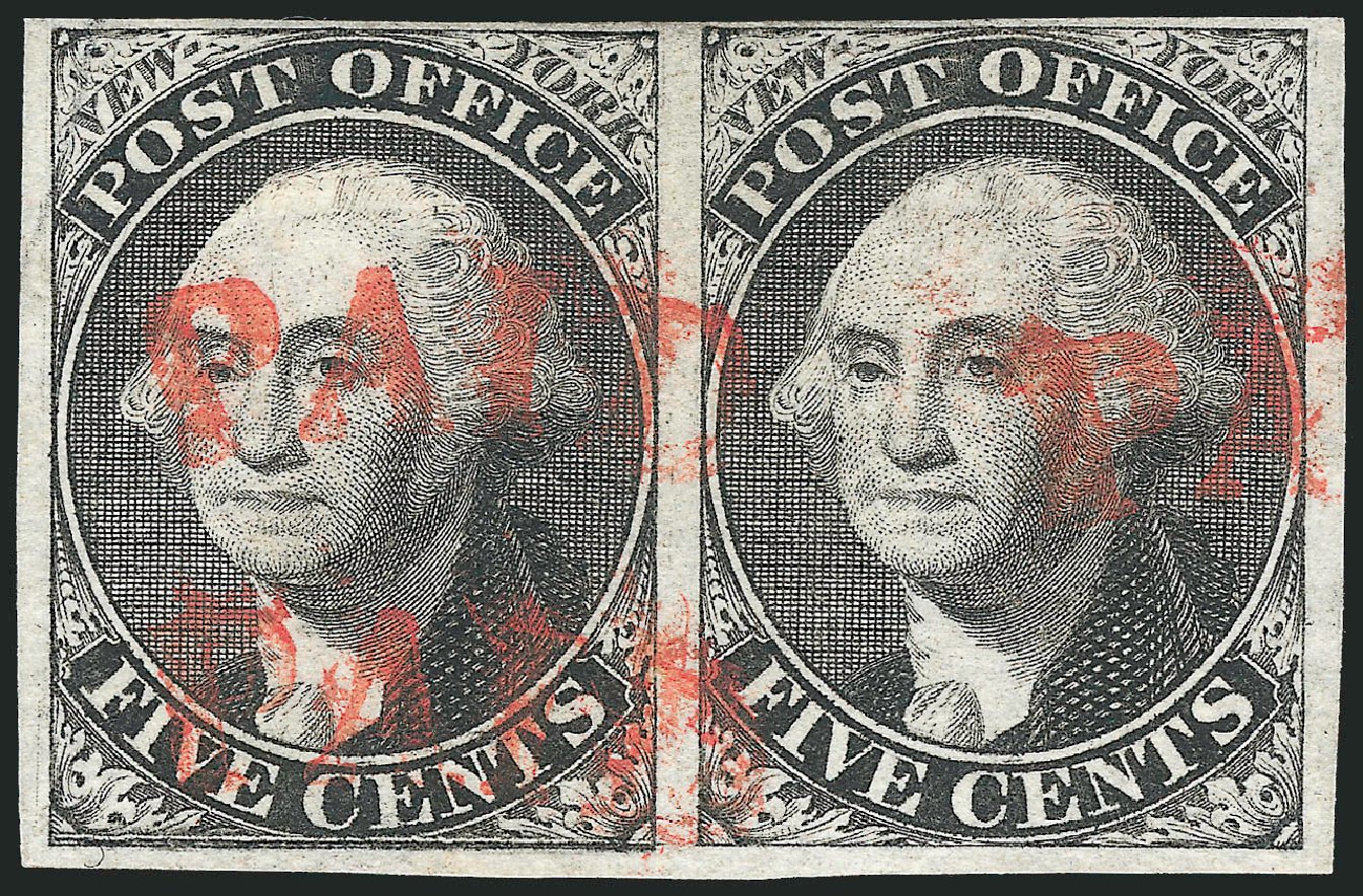Value of US Stamp Scott Cat. 9X1 - 5c 1846 New York Postmasters Provisional. Robert Siegel Auction Galleries, Dec 2010, Sale 999, Lot 579