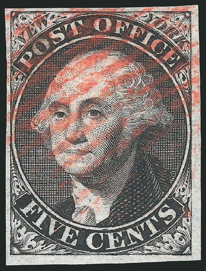 Costs of US Stamps Scott Catalog 9X1: 5c 1846 New York Postmasters Provisional. Robert Siegel Auction Galleries, Dec 2013, Sale 1062, Lot 10