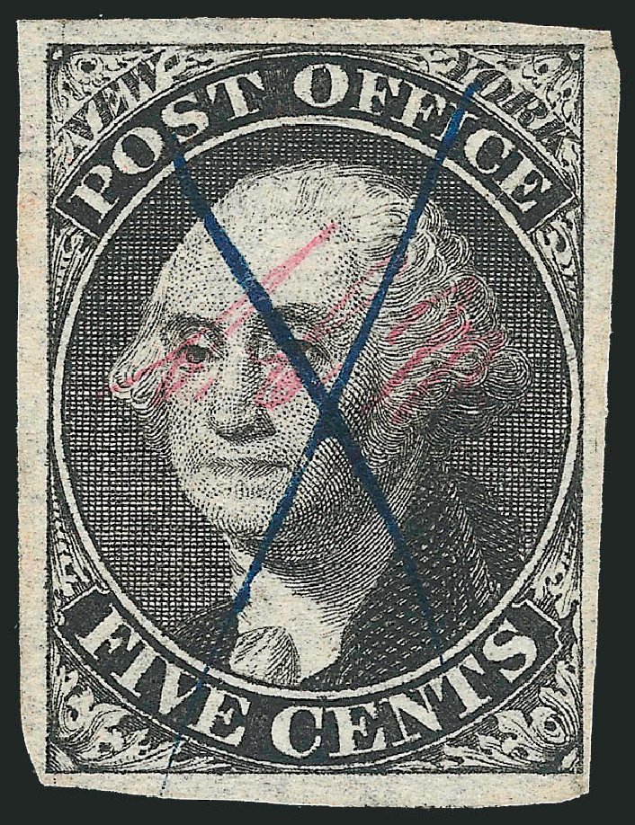 Price of US Stamps Scott 9X1 - 1846 5c New York Postmasters Provisional. Robert Siegel Auction Galleries, Dec 2010, Sale 999, Lot 560