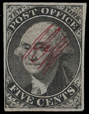Prices of US Stamps Scott #9X1: 5c 1846 New York Postmasters Provisional. Daniel Kelleher Auctions, Aug 2012, Sale 631, Lot 631