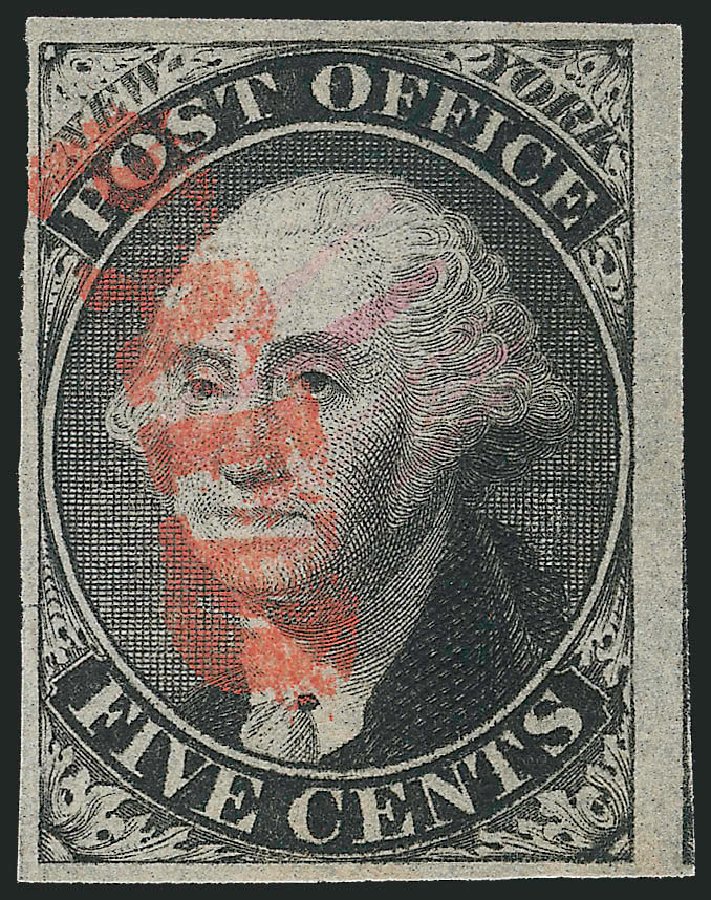 Price of US Stamps Scott Catalogue # 9X1: 5c 1846 New York Postmasters Provisional. Robert Siegel Auction Galleries, Oct 2011, Sale 1014, Lot 1001