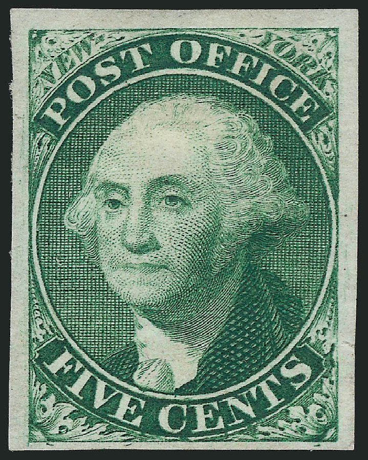 US Stamps Value Scott # 9X1 - 1846 5c New York Postmasters Provisional. Robert Siegel Auction Galleries, Mar 2013, Sale 1040, Lot 1001