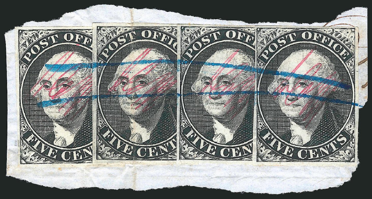 Cost of US Stamp Scott Catalogue #9X1 - 1846 5c New York Postmasters Provisional. Robert Siegel Auction Galleries, Nov 2013, Sale 1061, Lot 3311