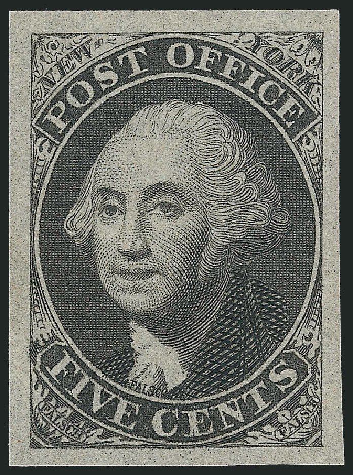 Cost of US Stamp Scott Catalog #9X1 - 1846 5c New York Postmasters Provisional. Robert Siegel Auction Galleries, Dec 2010, Sale 999, Lot 521