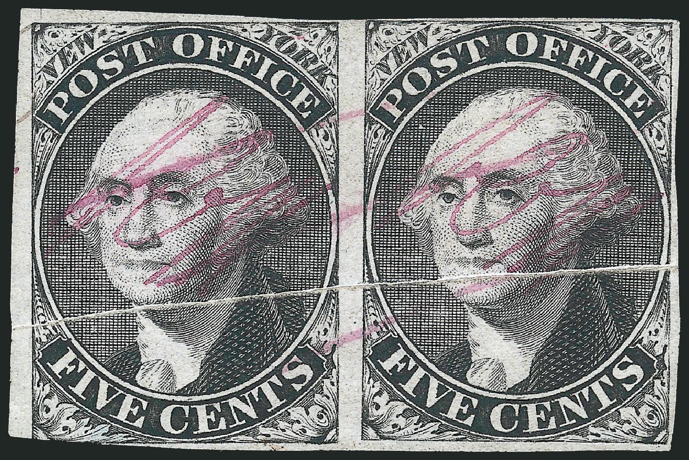 Costs of US Stamps Scott Cat. # 9X1: 1846 5c New York Postmasters Provisional. Robert Siegel Auction Galleries, Dec 2010, Sale 999, Lot 541