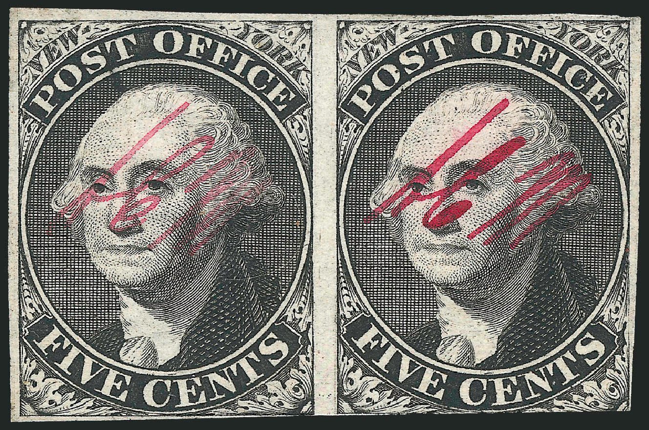 Value of US Stamp Scott Catalog # 9X1: 1846 5c New York Postmasters Provisional. Robert Siegel Auction Galleries, Dec 2010, Sale 999, Lot 551