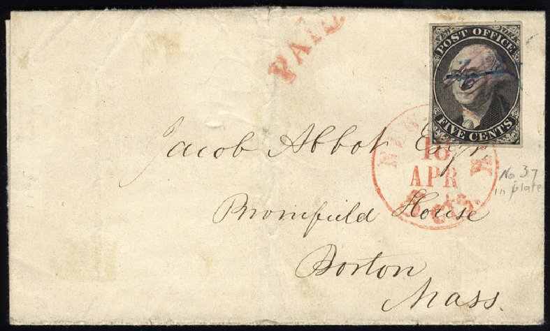 Value of US Stamp Scott Cat. # 9X1: 5c 1846 New York Postmasters Provisional. Cherrystone Auctions, Apr 2012, Sale 201204, Lot 4