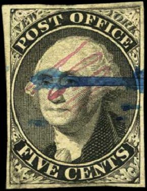 Value of US Stamp Scott 9X1 - 5c 1846 New York Postmasters Provisional. Harmer-Schau Auction Galleries, Feb 2012, Sale 92, Lot 744