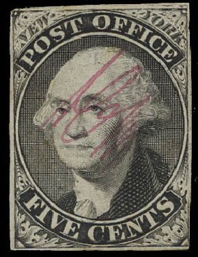 Price of US Stamp Scott # 9X1: 1846 5c New York Postmasters Provisional. Daniel Kelleher Auctions, Aug 2012, Sale 631, Lot 624