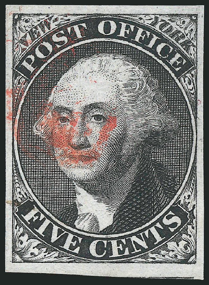 Prices of US Stamps Scott Catalog 9X1 5c 1846 New York Postmasters