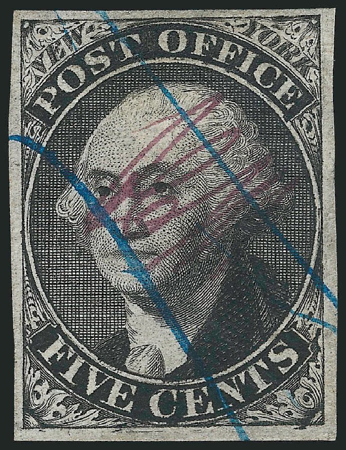 Values of US Stamps Scott Catalogue #9X1 - 5c 1846 New York Postmasters Provisional. Robert Siegel Auction Galleries, Dec 2010, Sale 999, Lot 534
