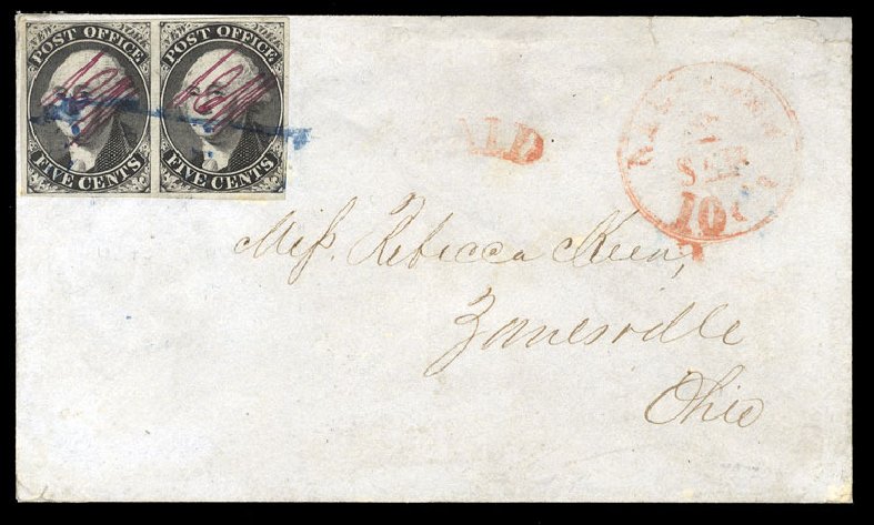 Price of US Stamps Scott Catalogue # 9X1: 1846 5c New York Postmasters Provisional. Cherrystone Auctions, Apr 2012, Sale 201204, Lot 5