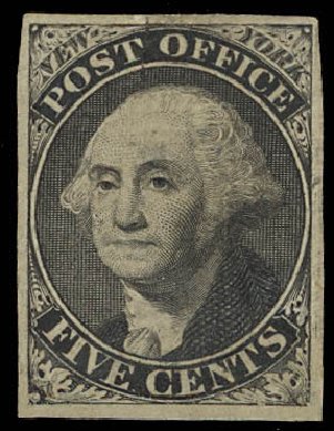 Costs of US Stamps Scott Catalog #9X1: 1846 5c New York Postmasters Provisional. Daniel Kelleher Auctions, Aug 2012, Sale 631, Lot 635