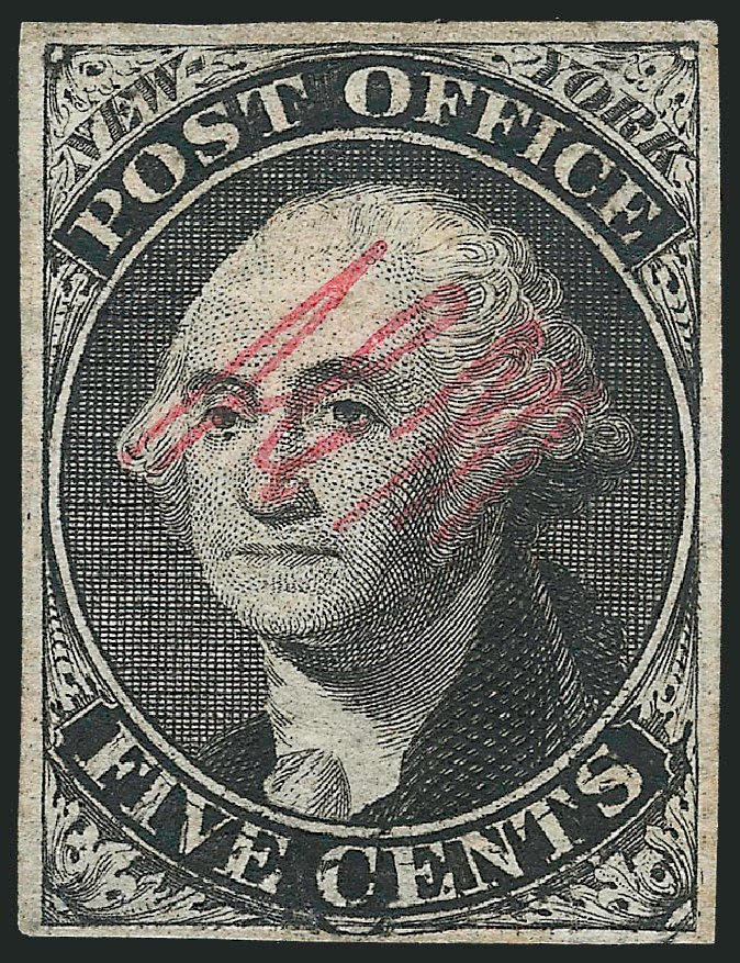 Cost of US Stamps Scott Catalogue #9X1: 1846 5c New York Postmasters Provisional. Robert Siegel Auction Galleries, Dec 2010, Sale 999, Lot 525