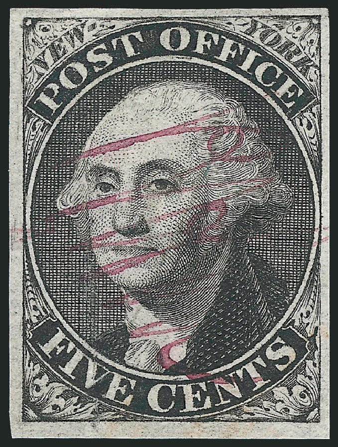 Value of US Stamp Scott 9X1: 1846 5c New York Postmasters Provisional. Robert Siegel Auction Galleries, Dec 2010, Sale 999, Lot 565