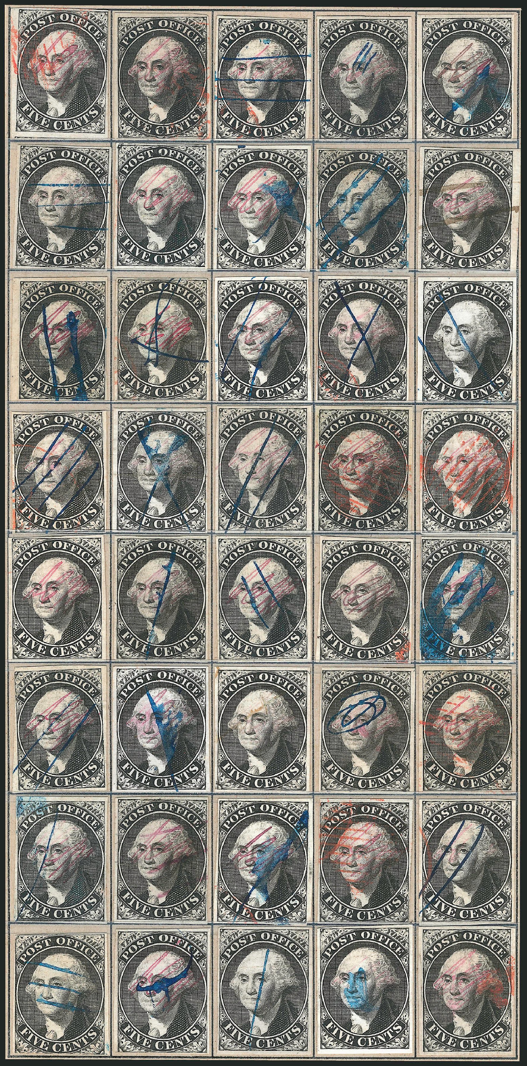 Prices of US Stamp Scott Cat. #9X1 - 1846 5c New York Postmasters Provisional. Robert Siegel Auction Galleries, Dec 2010, Sale 999, Lot 522