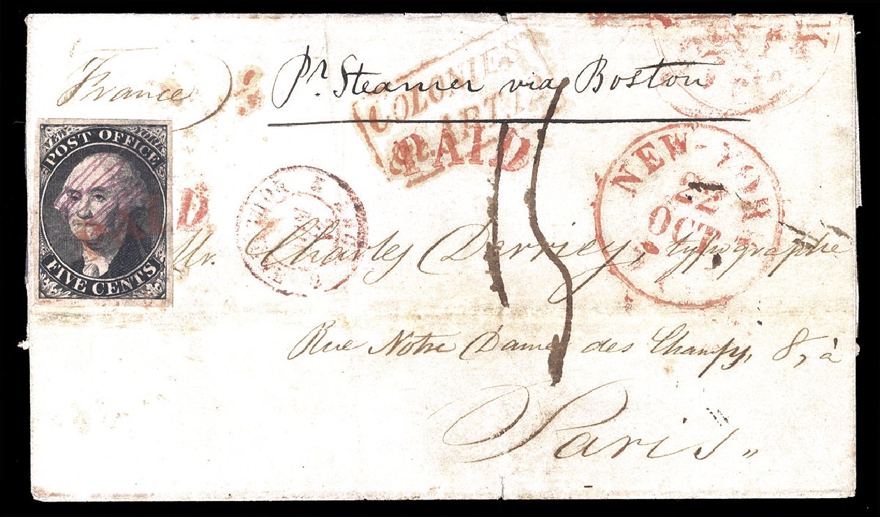 Value of US Stamp Scott Catalog 9X1: 1846 5c New York Postmasters Provisional. Cherrystone Auctions, Apr 2012, Sale 201204, Lot 3
