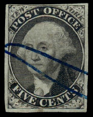 Prices of US Stamps Scott Catalogue # 9X1: 5c 1846 New York Postmasters Provisional. Daniel Kelleher Auctions, Dec 2013, Sale 640, Lot 3