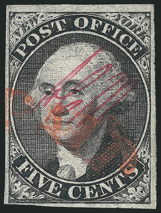 Cost of US Stamps Scott #9X1 - 1846 5c New York Postmasters Provisional. Robert Siegel Auction Galleries, Mar 2011, Sale 1007, Lot 2063