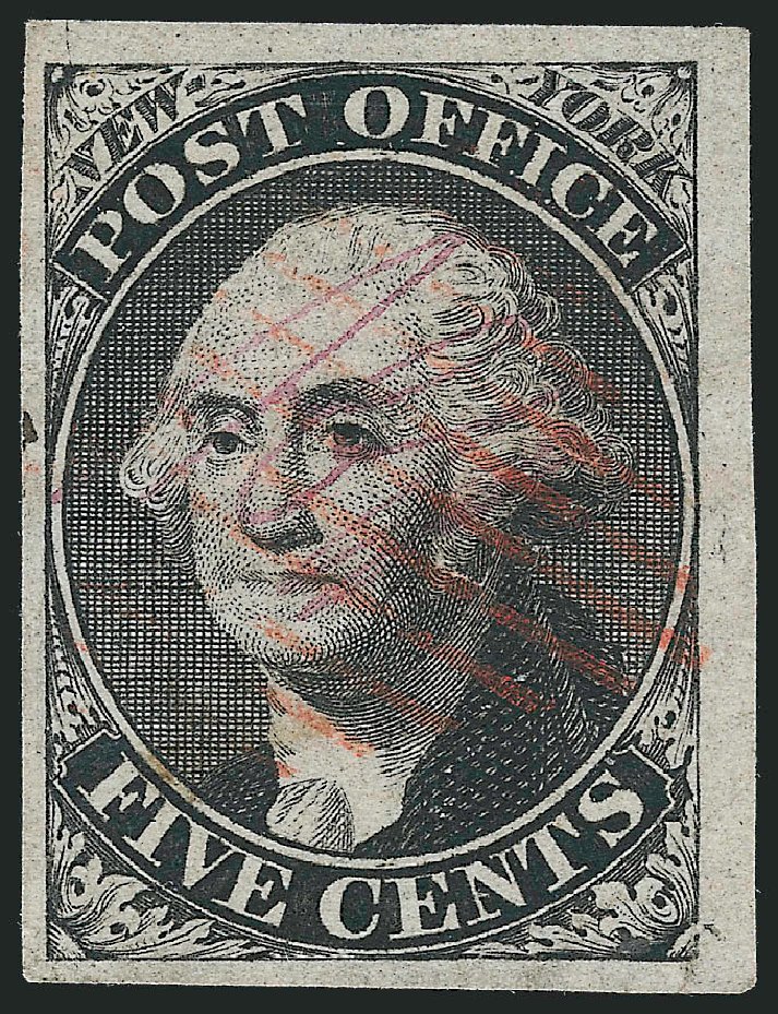 Prices of US Stamps Scott Cat. # 9X1 - 5c 1846 New York Postmasters Provisional. Robert Siegel Auction Galleries, Dec 2010, Sale 999, Lot 533