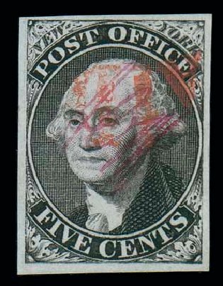 Price of US Stamps Scott 9X1: 1846 5c New York Postmasters Provisional. Matthew Bennett International, Dec 2007, Sale 323, Lot 6