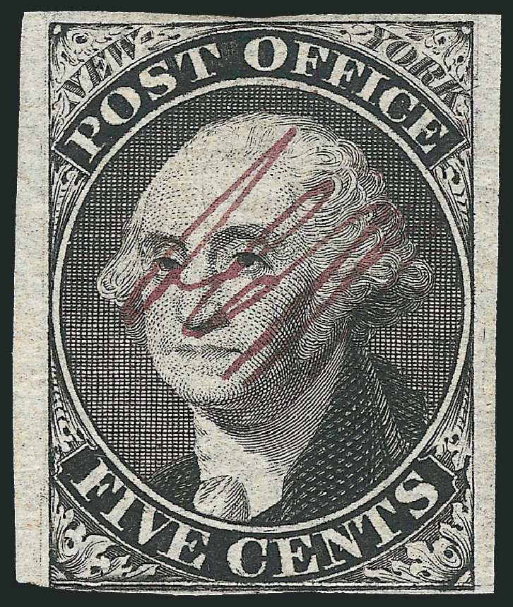 Costs of US Stamp Scott Catalogue #9X1: 5c 1846 New York Postmasters Provisional. Robert Siegel Auction Galleries, Dec 2010, Sale 999, Lot 526